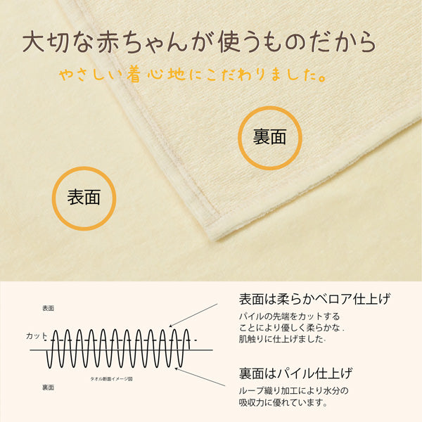 【eギフト対応】フードバスタオル チック ギフトBOX DEIGO 61308 フード付き 赤ちゃん用 バスローブ