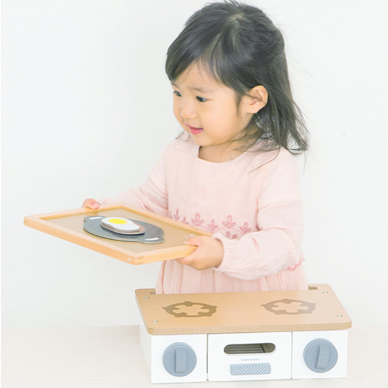 【eギフト対応】【特典:プレート付き】 コンパクトキッチン G05-1213 ウッディプッディ 木のおもちゃ 知育玩具