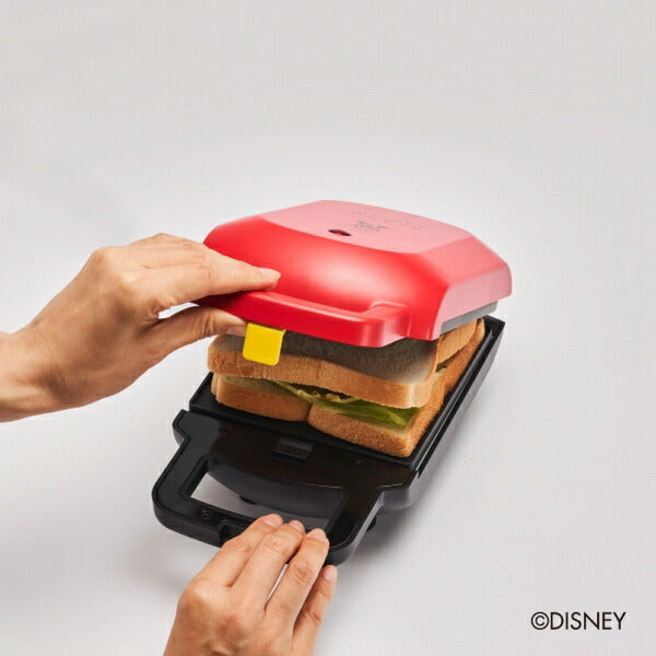 ミッキー ホットサンドメーカー ディズニー HSX-601 MRD ドウシシャ ミッキーマウス キャラクター 電気 フッ素コート プレート丸洗いOK かわいい プレゼント ギフト