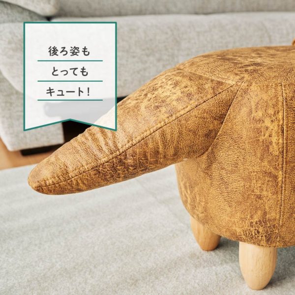 恐竜モチーフのスツール Triceratops トリケラトプス カーキ EF-ST09KH アンファンス 北欧 スツール いす 椅子 足置き オットマン インテリア チェア プレゼント ギフト