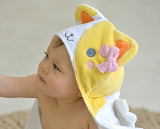 DeaR AngeL フードバスタオル キティ 5903 化粧箱なし DEIGO プレゼントギフト 赤ちゃん用 バスローブ 新生児 ベビー服 おしゃれ かわいい おくるみ 着ぐるみ 出産祝い