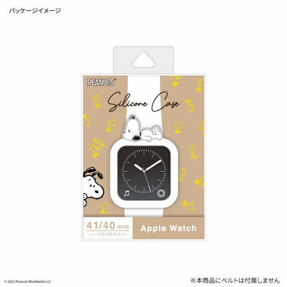 メール便発送 スヌーピー ピーナッツ Apple Watch 41/40mm対応シリコンケース ジョー・クール SNG-690B グルマンディーズ シリコンカバー ソフトケース シリコン ケース アップルウォッチ 保護ケース カバー キャラクター