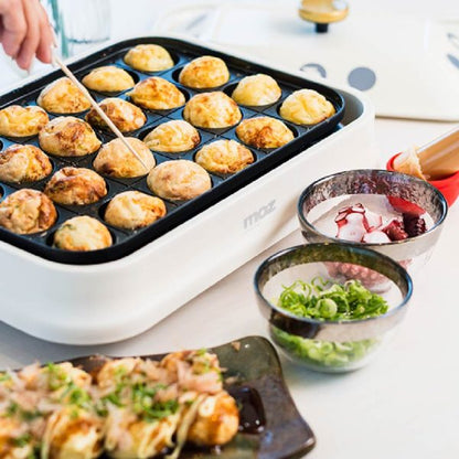 moz 3WAYホットプレート ブラック EF-LC32BK アンファンス エルク モズ 北欧 たこ焼き器 プレート 焼肉プレート かわいい おしゃれ プレゼント ギフト