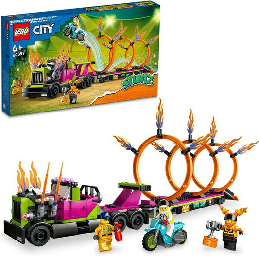 レゴ シティ トレーラートラックと火の輪くぐりチャレンジ 60357 LEGO おもちゃ プレゼント ギフト