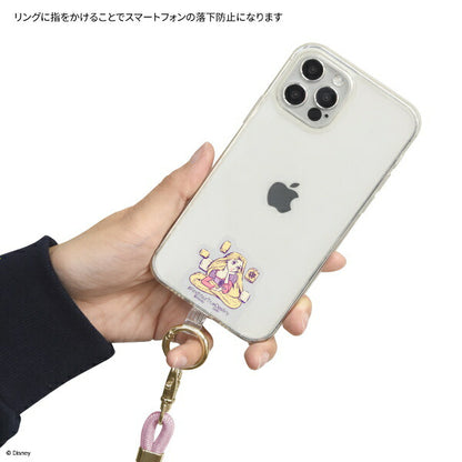 メール便発送 ディズニー アリエル マルチリングプラス ストラップセット DNG-40AR グルマンディーズ スマホリング リングホルダー スタンド スマホスタンド スマホアクセサリ キャラクター かわいい おしゃれ